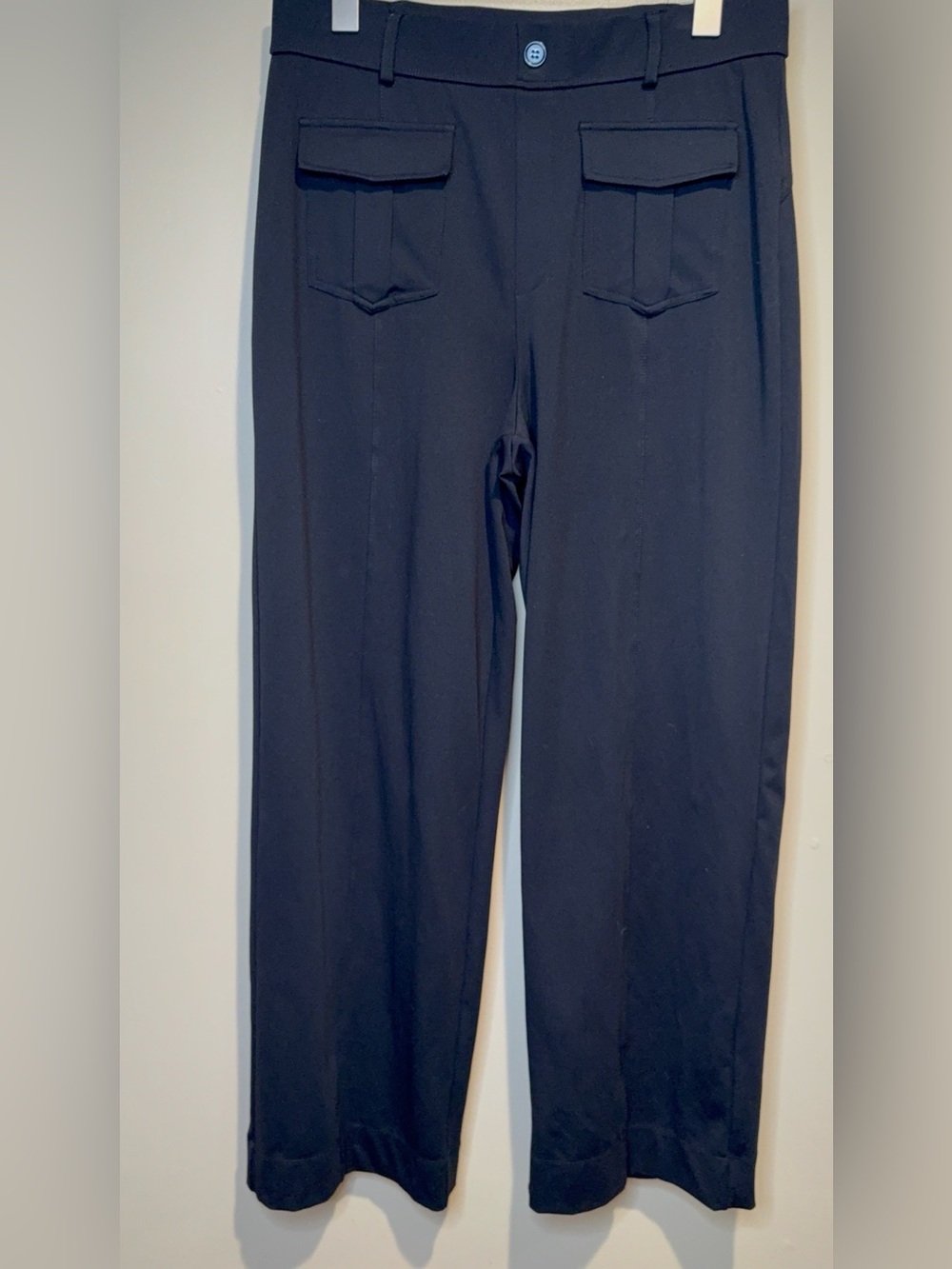 Halara High Waisted Button Pocket Wide Leg Work Pants - Picture 3 of 7